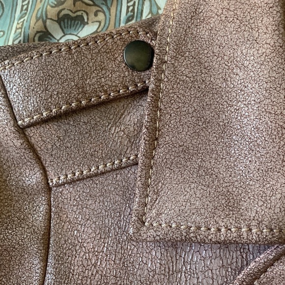 AS by DF Cult Leather‎ Moto Jacket in Metallic Rose - Picture 8 of 8